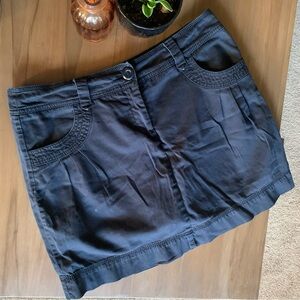 Women's Black Cargo Look Skirt Skort